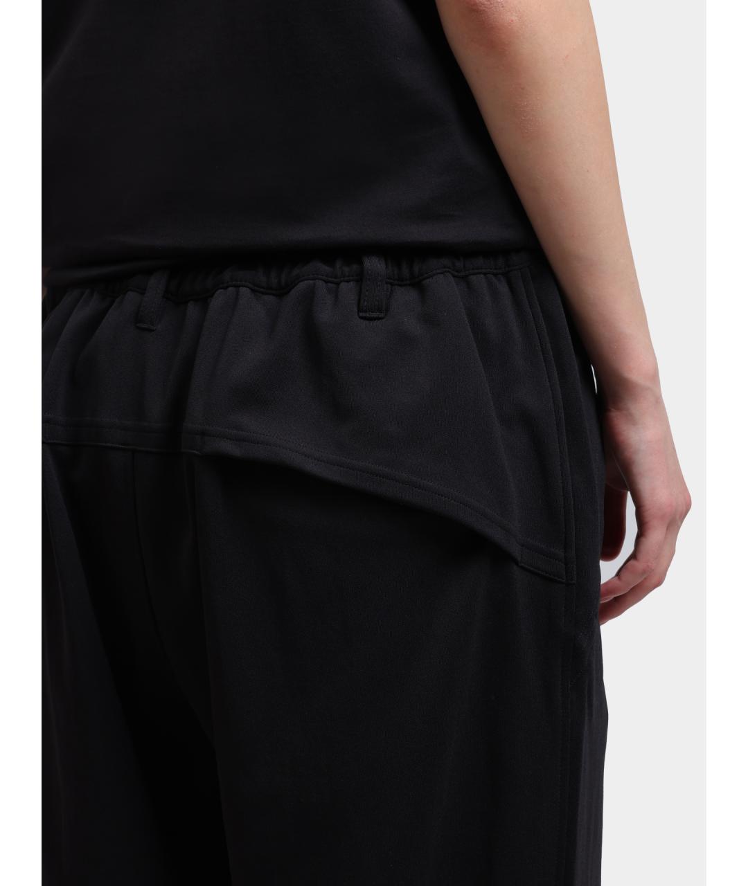 Y-3 Черные хлопковые прямые брюки, фото 5