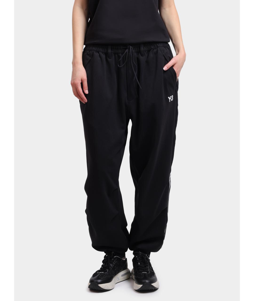 Y-3 Черные хлопковые прямые брюки, фото 7