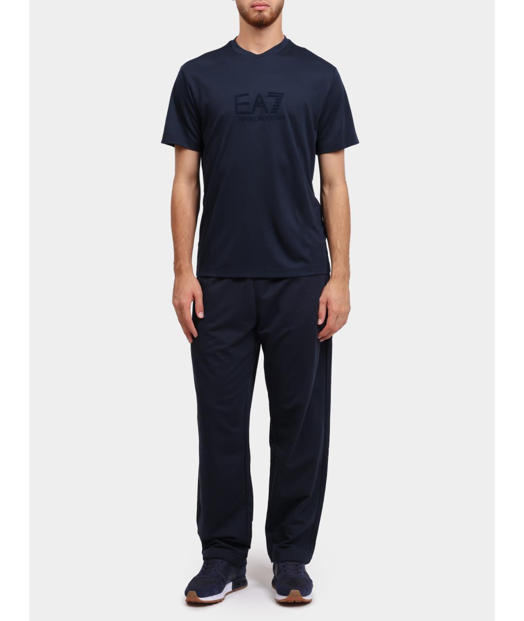 EA7 Темно-синяя футболка, фото 2