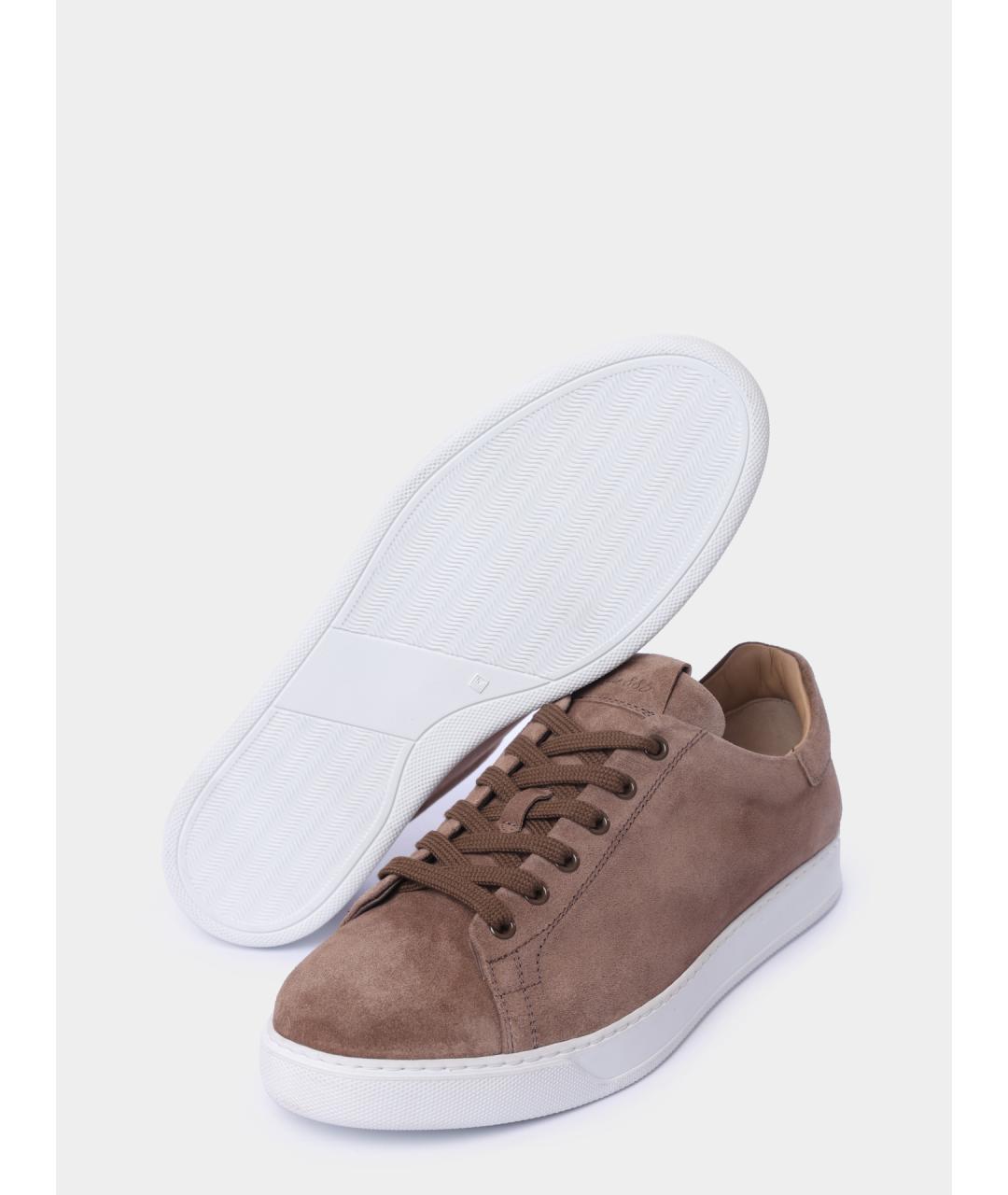 PREMIATA Коричневые замшевые низкие кроссовки / кеды, фото 4