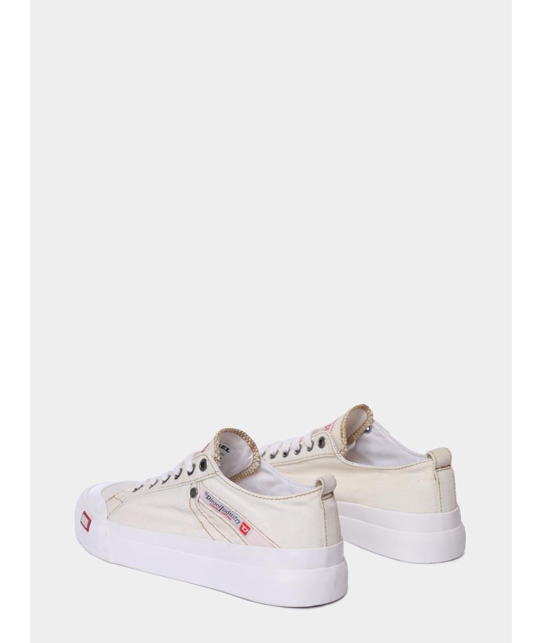 DIESEL Белые текстильные кеды, фото 4