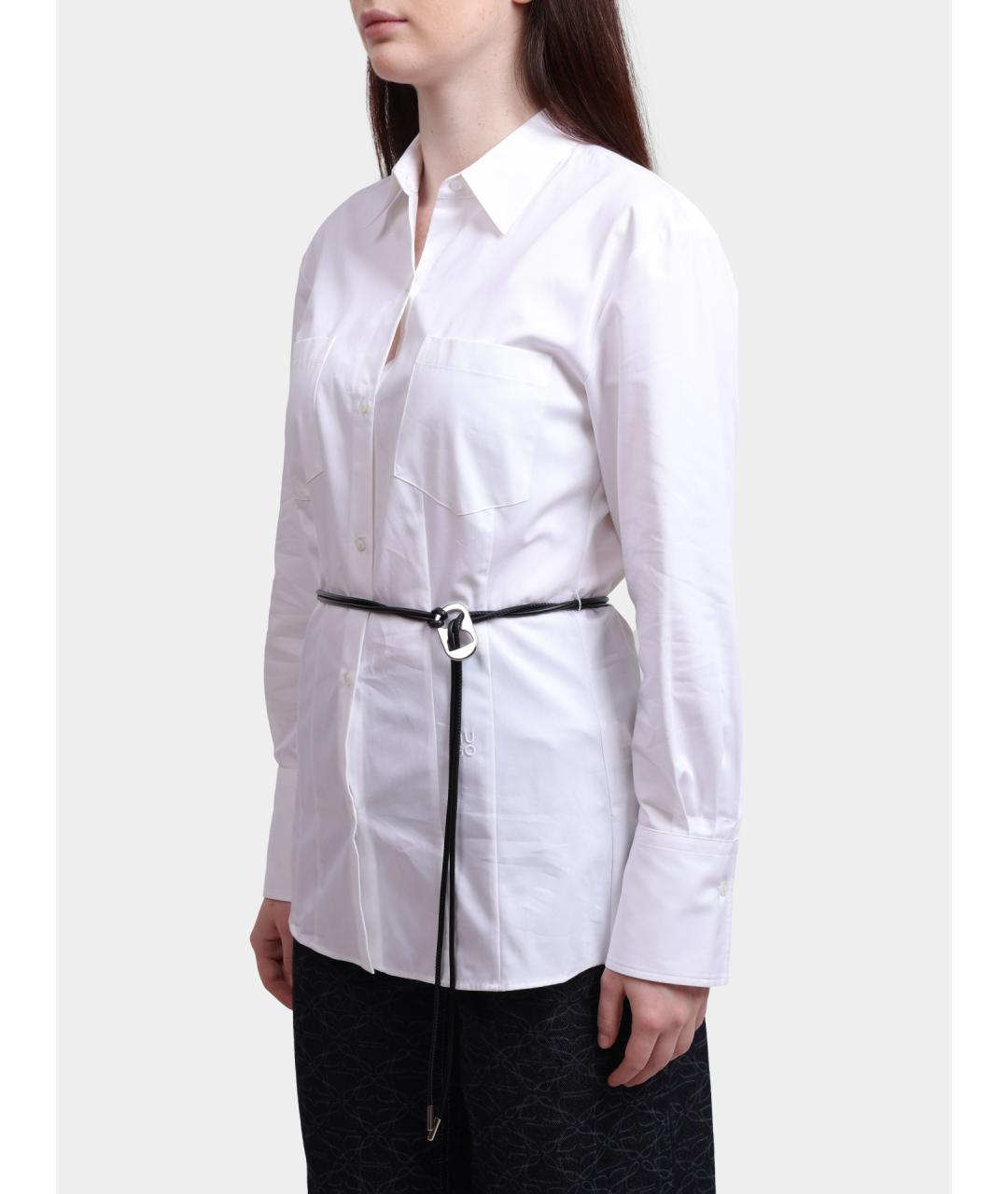 HUGO Белая хлопковая блузы, фото 3
