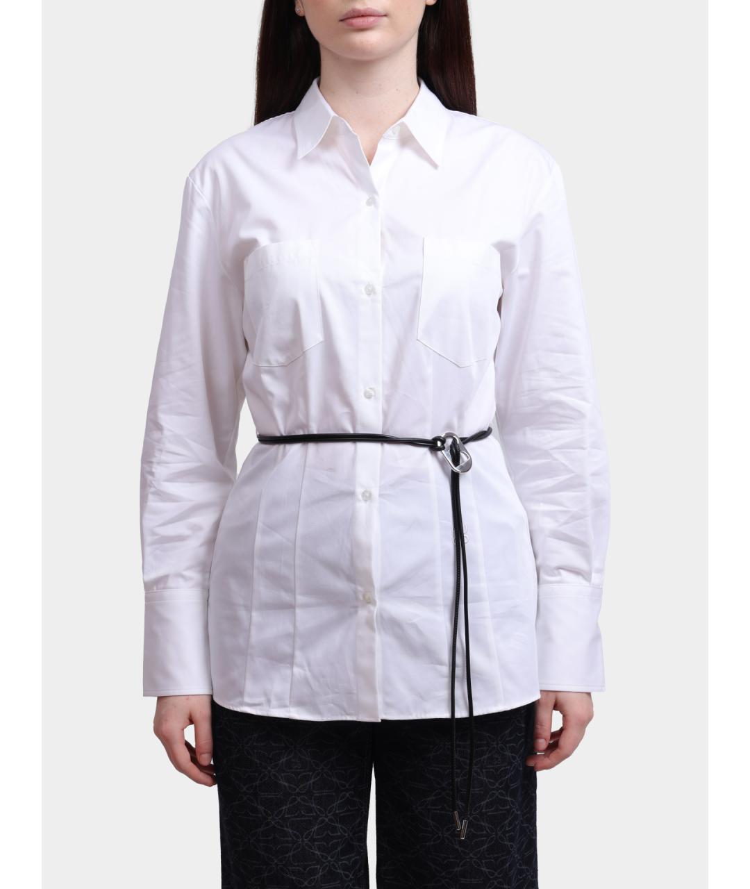 HUGO Белая хлопковая блузы, фото 5