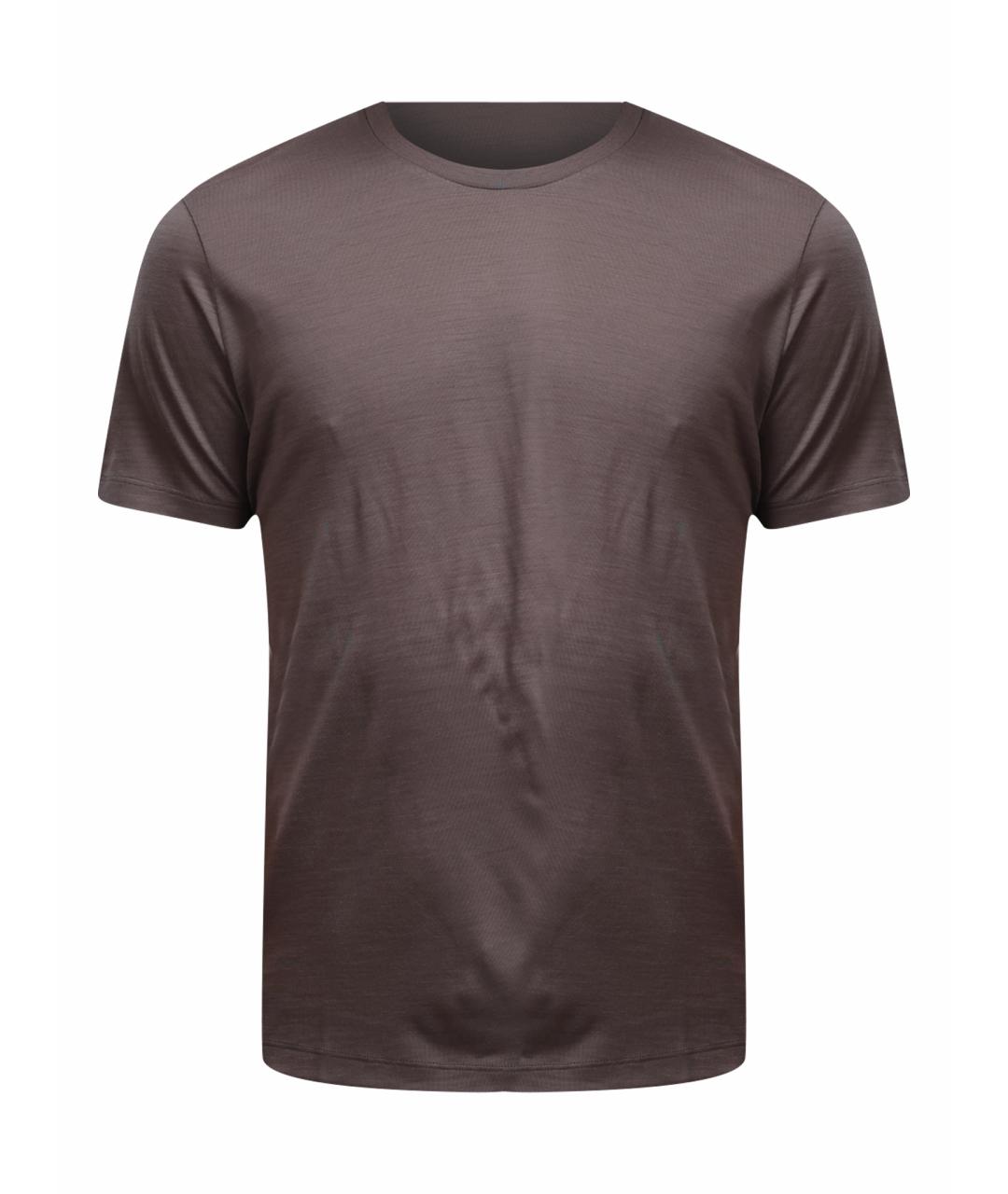 HERNO Коричневая футболка, фото 1