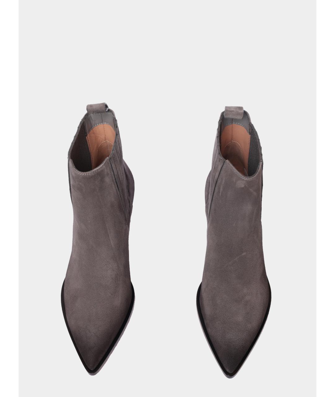 SANTONI Серые замшевые ботильоны, фото 3