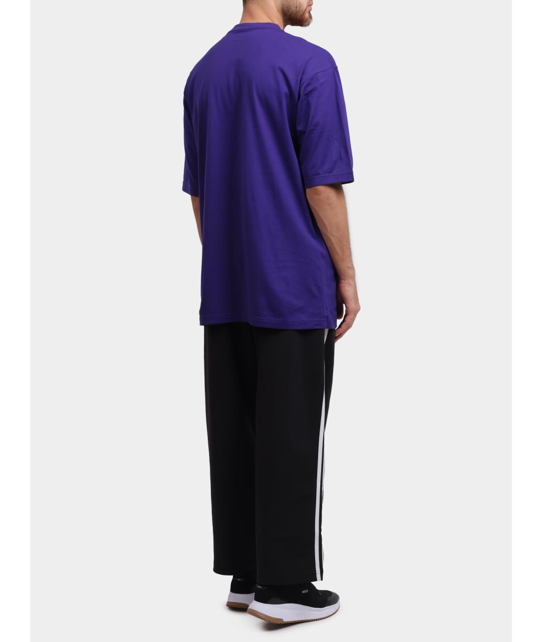 Y-3 Фиолетовая хлопковая футболка, фото 4
