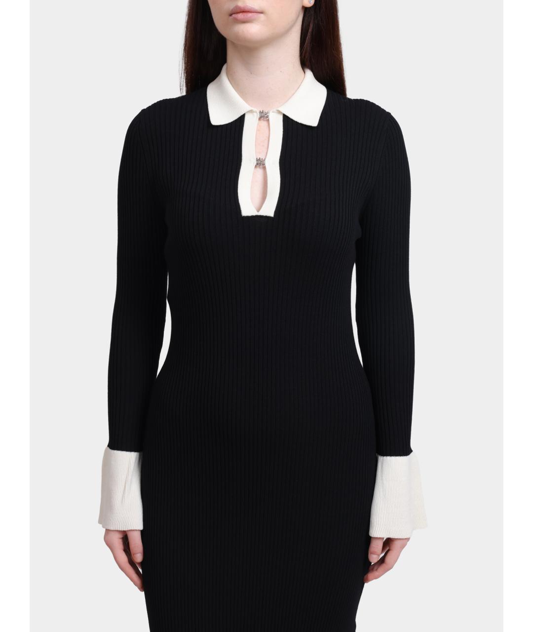 HUGO Черное вискозное повседневное платье, фото 2