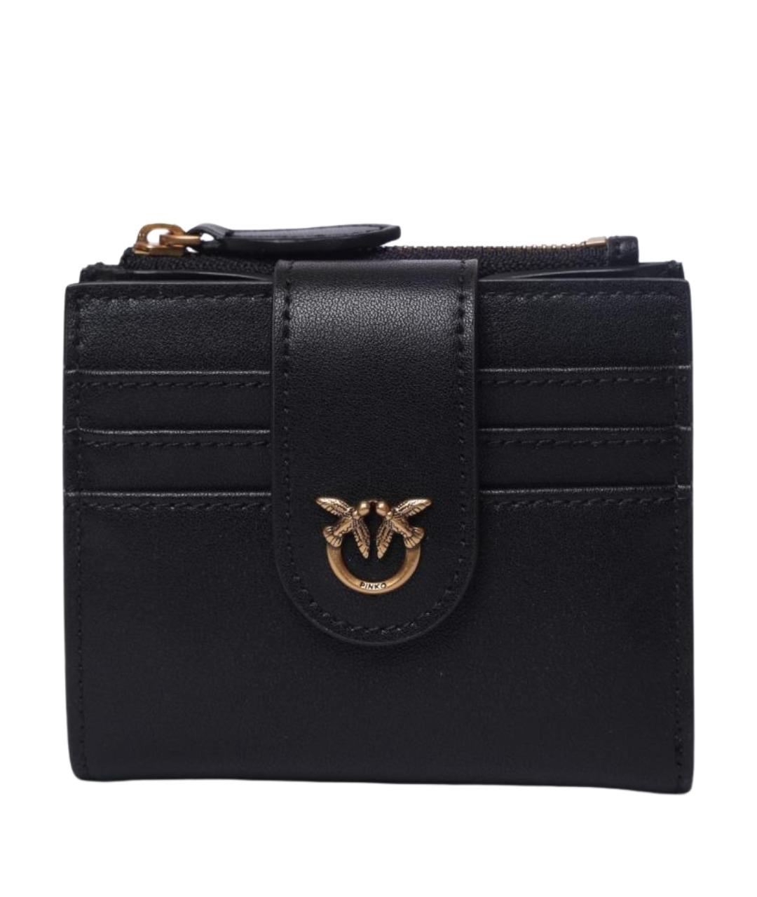 PINKO Черный кожаный кардхолдер, фото 1