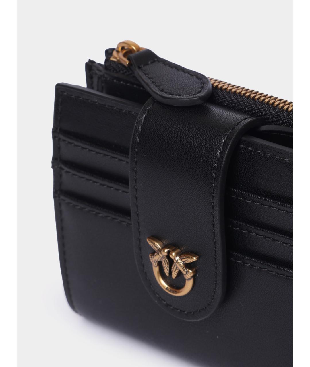 PINKO Черный кожаный кардхолдер, фото 3