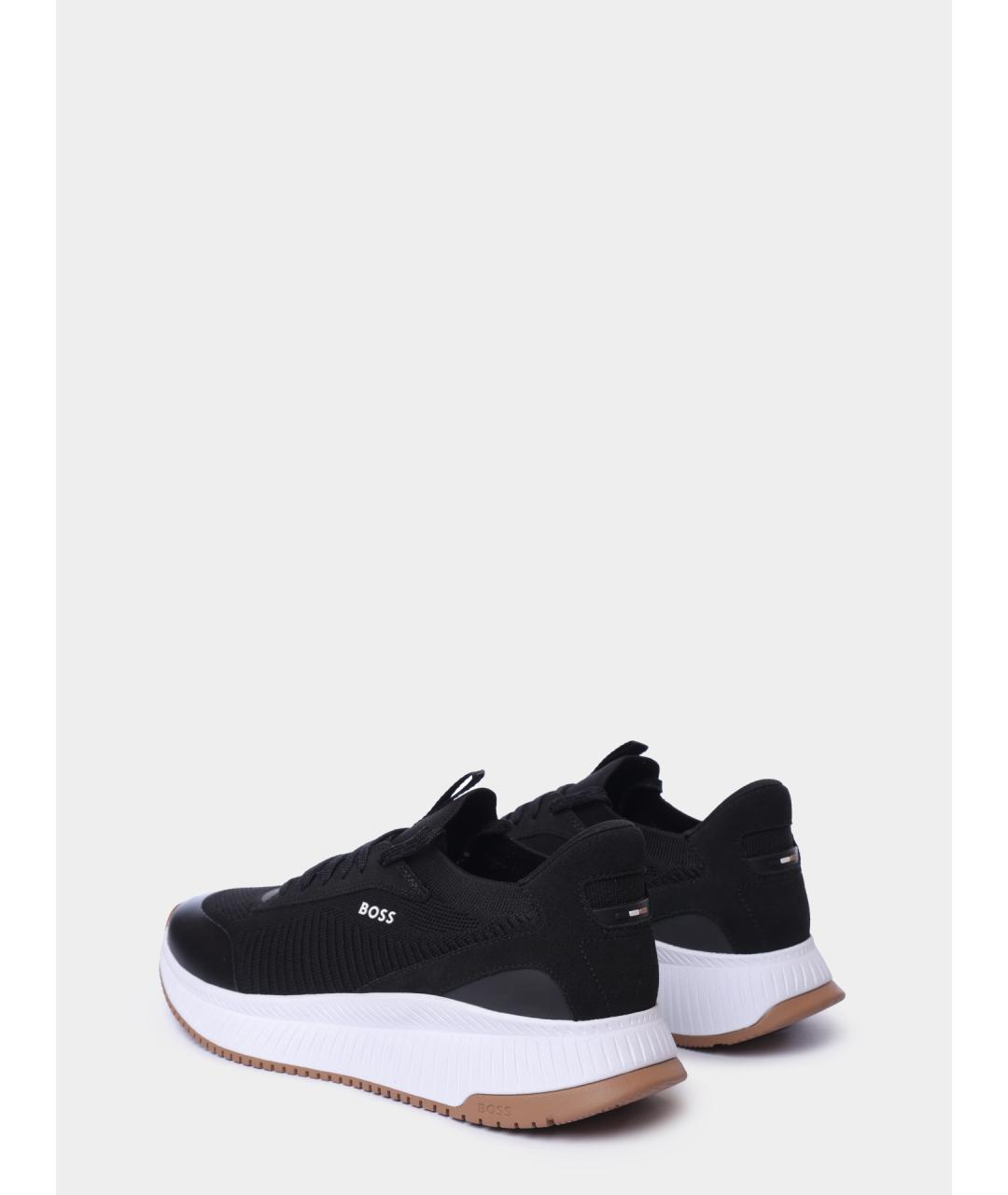 HUGO BOSS Черные текстильные высокие кроссовки / кеды, фото 5