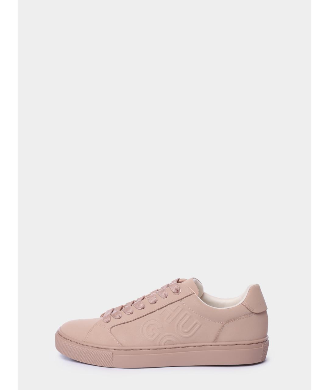 HUGO Бежевые кеды из искусственной кожи, фото 6