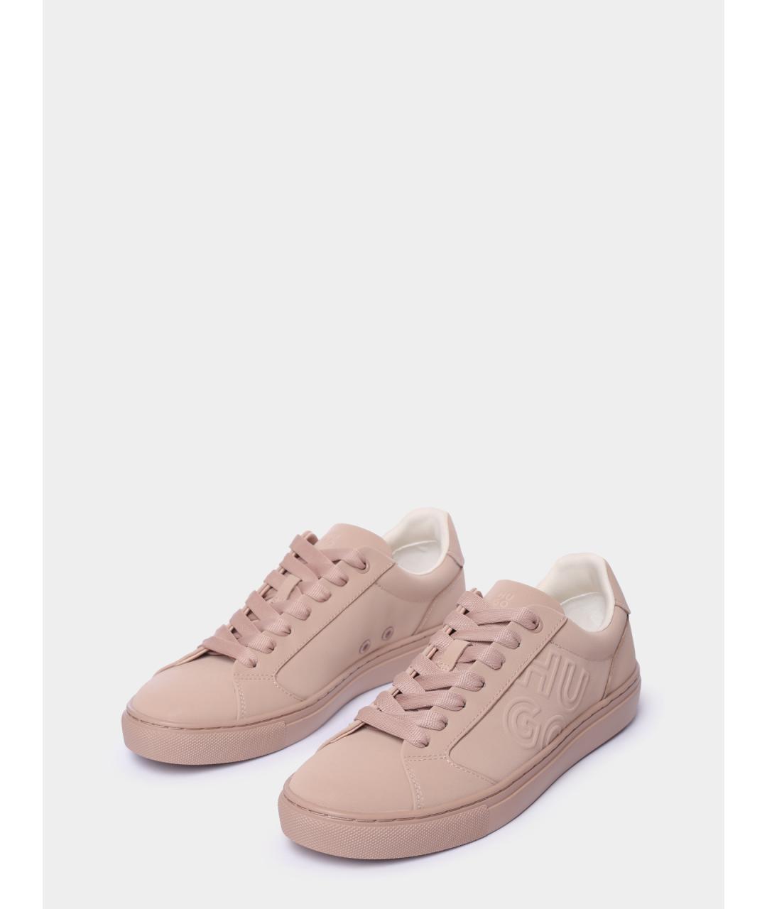 HUGO Бежевые кеды из искусственной кожи, фото 2