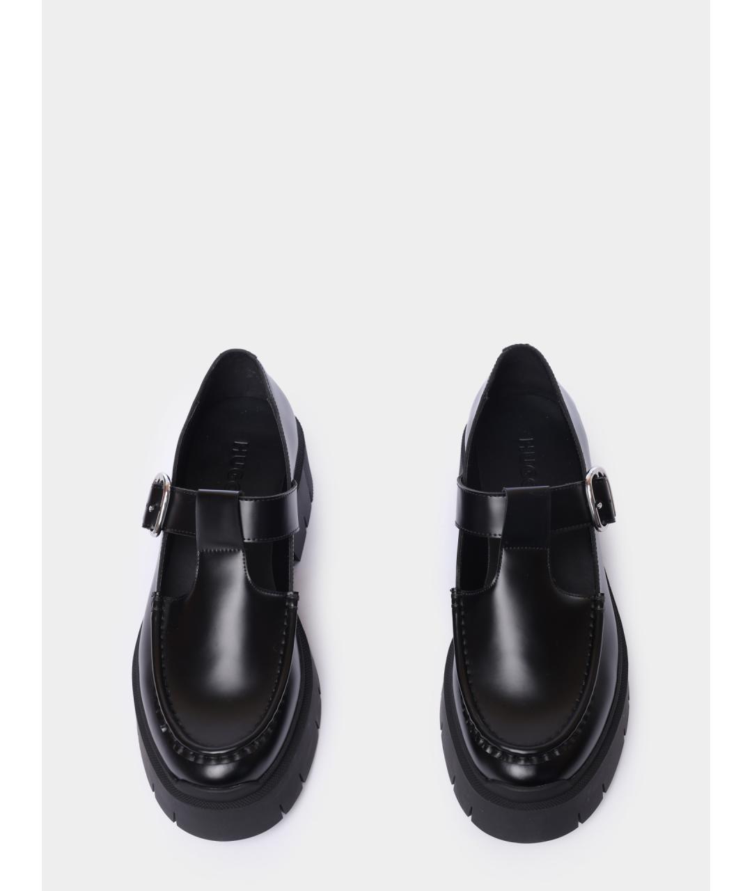 HUGO Черные кожаные лоферы, фото 3