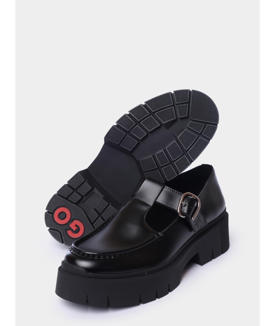 HUGO Черные кожаные лоферы, фото 4