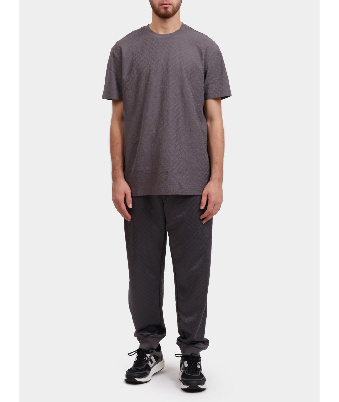 ARMANI EXCHANGE Серая хлопковая футболка, фото 2