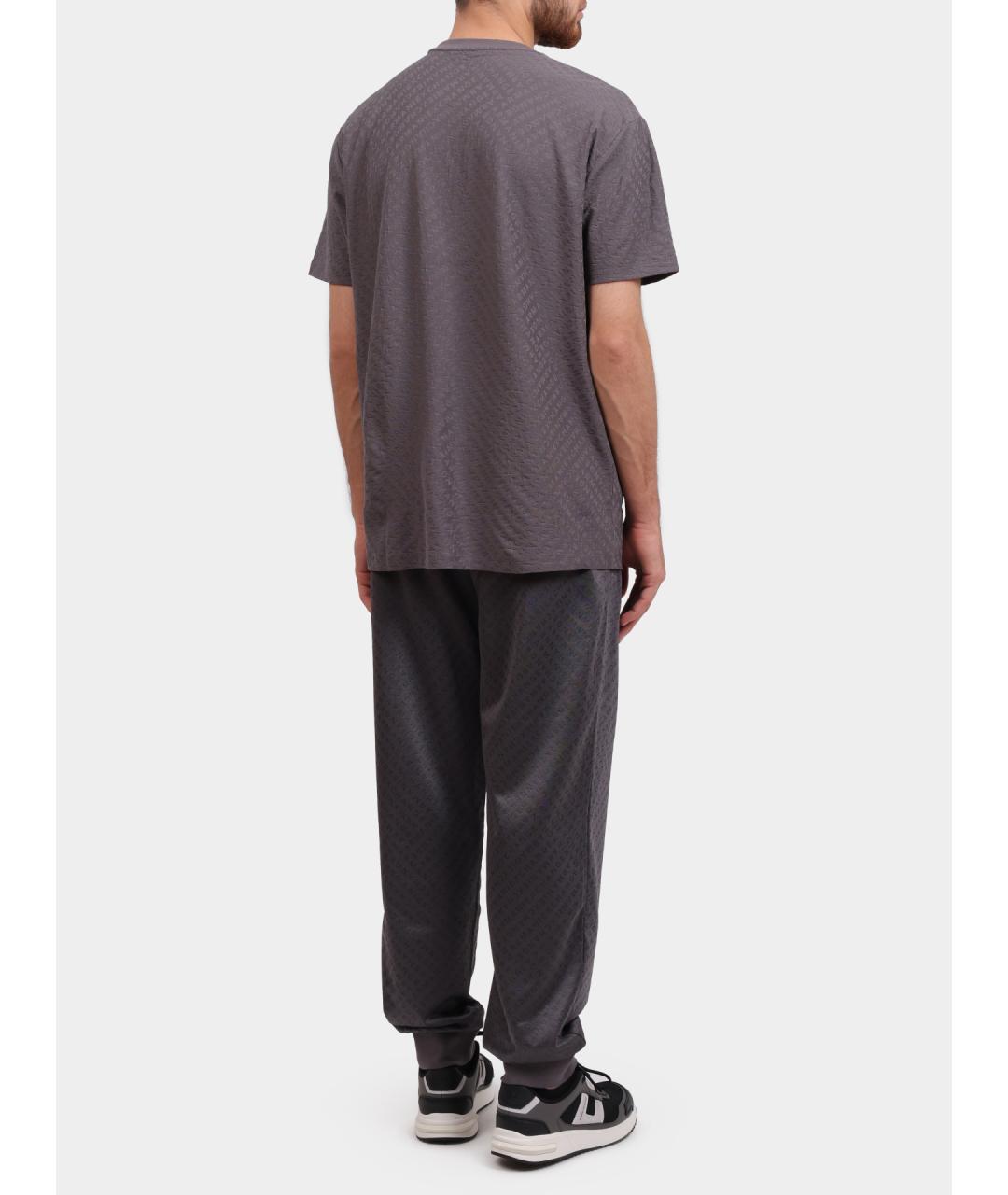 ARMANI EXCHANGE Серая хлопковая футболка, фото 4
