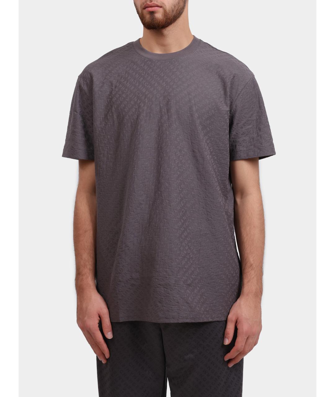 ARMANI EXCHANGE Серая хлопковая футболка, фото 5