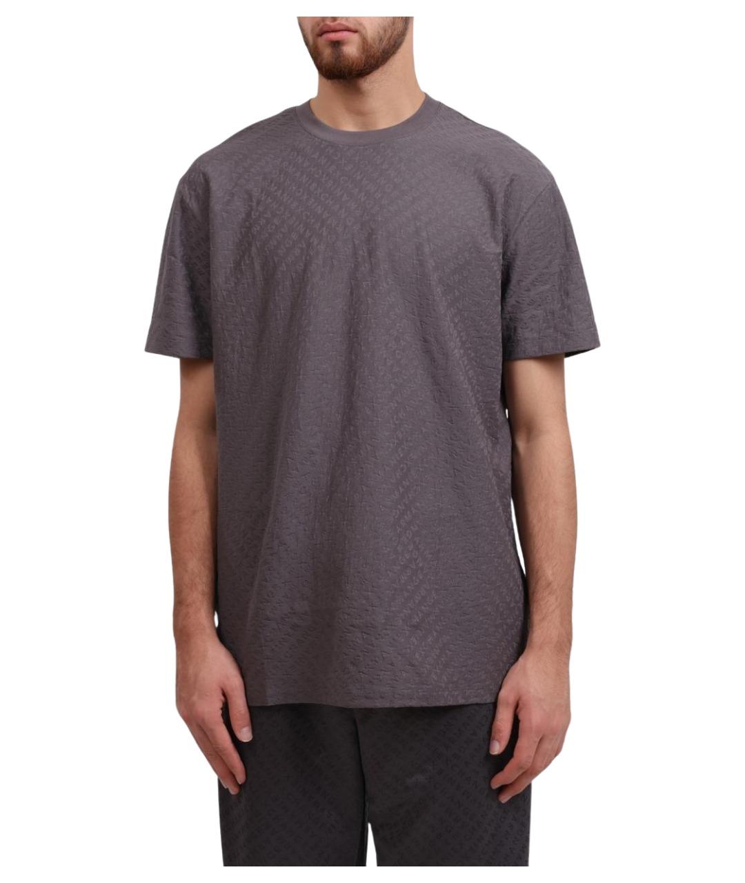 ARMANI EXCHANGE Серая хлопковая футболка, фото 1