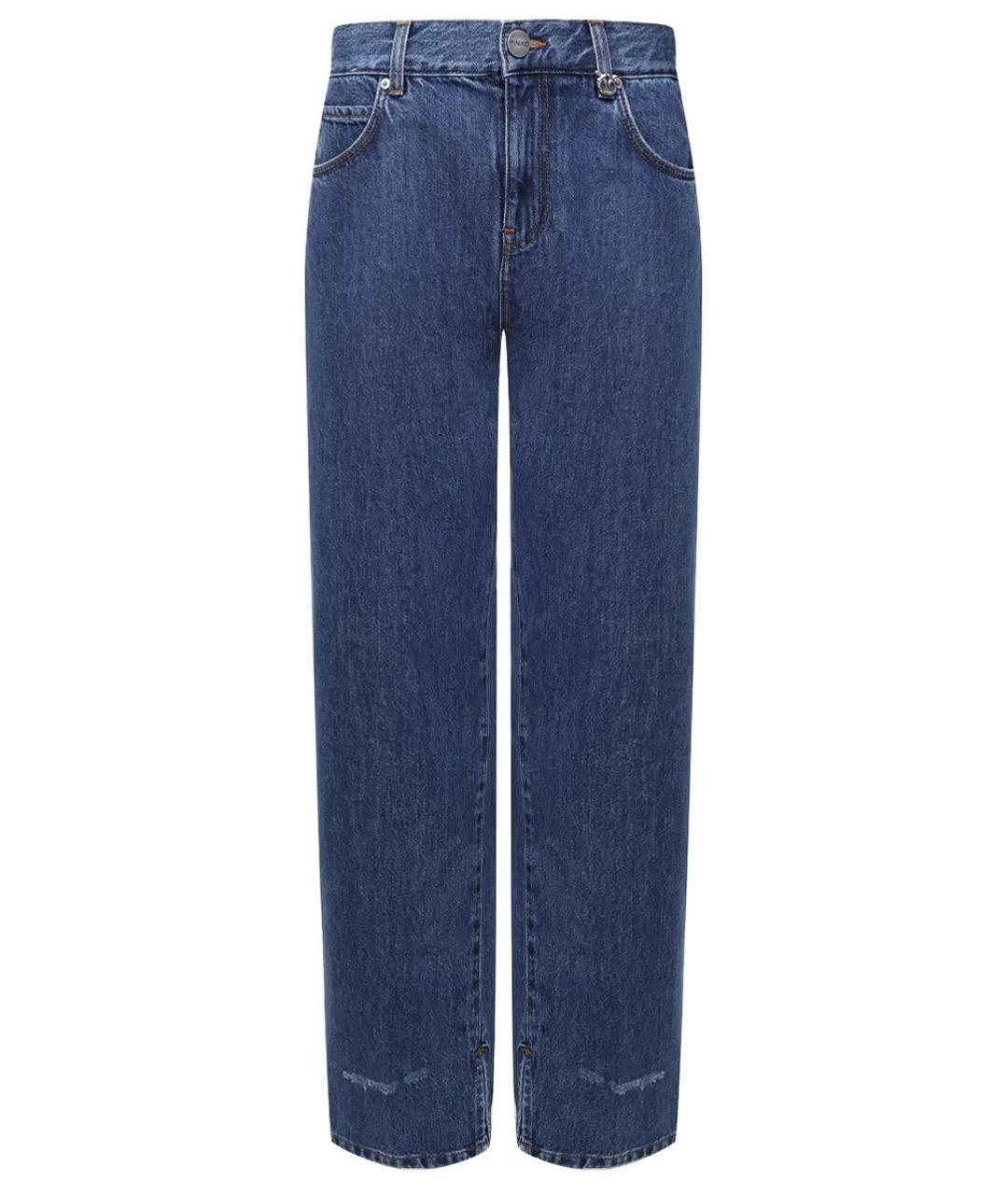 PINKO Синие прямые джинсы, фото 1