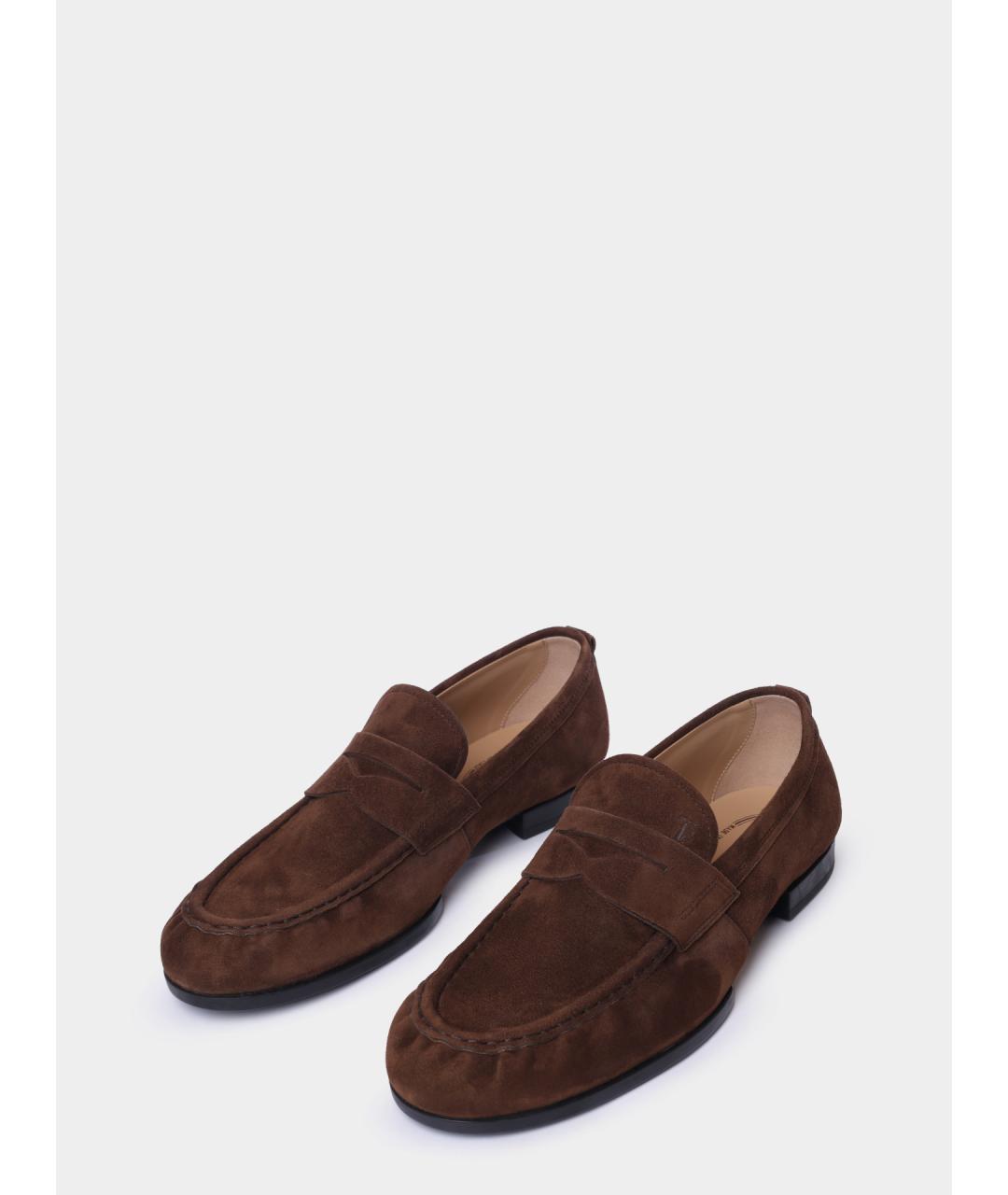 TOD'S Коричневые замшевые лоферы, фото 2