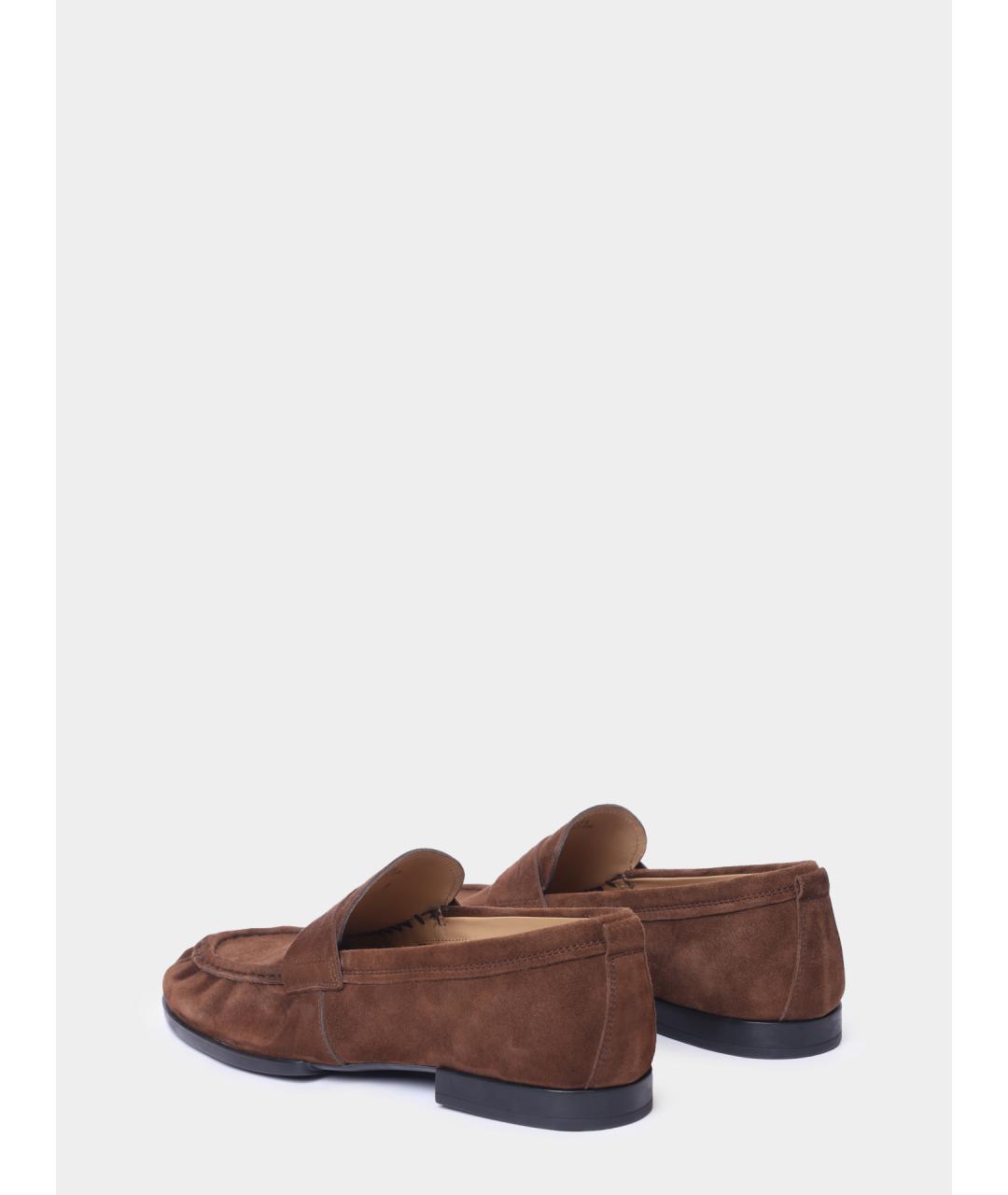 TOD'S Коричневые замшевые лоферы, фото 5