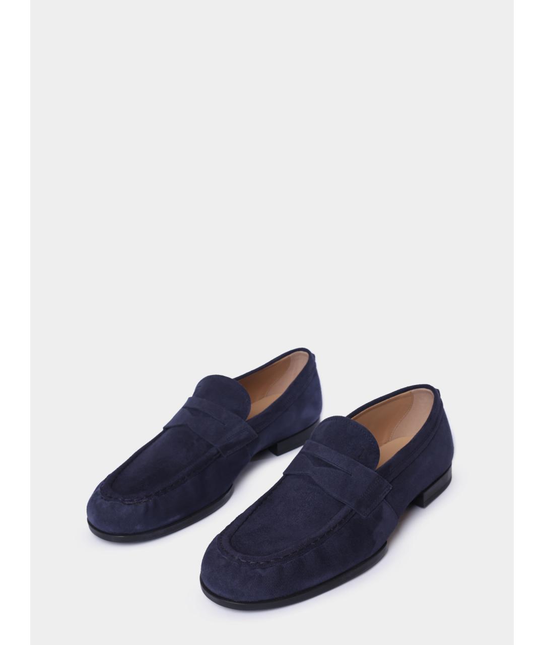 TOD'S Синие замшевые лоферы, фото 2