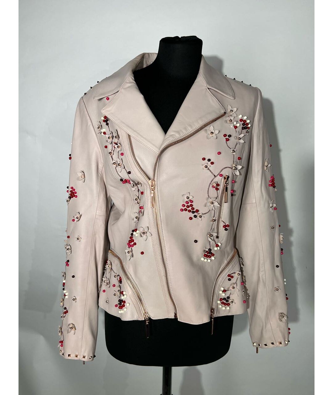 ELIE TAHARI Розовая кожаная куртка, фото 6