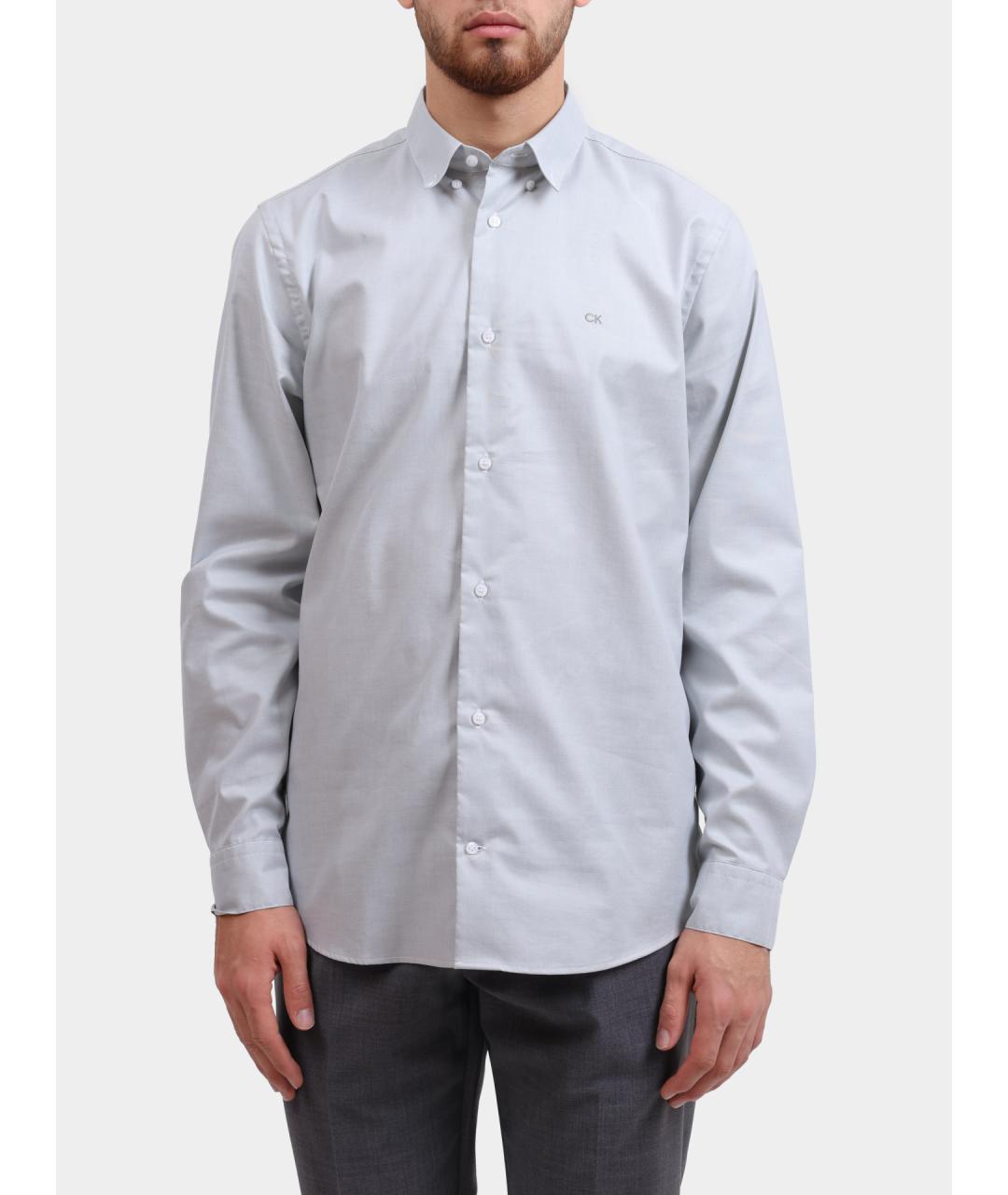 CALVIN KLEIN Голубая хлопковая кэжуал рубашка, фото 5