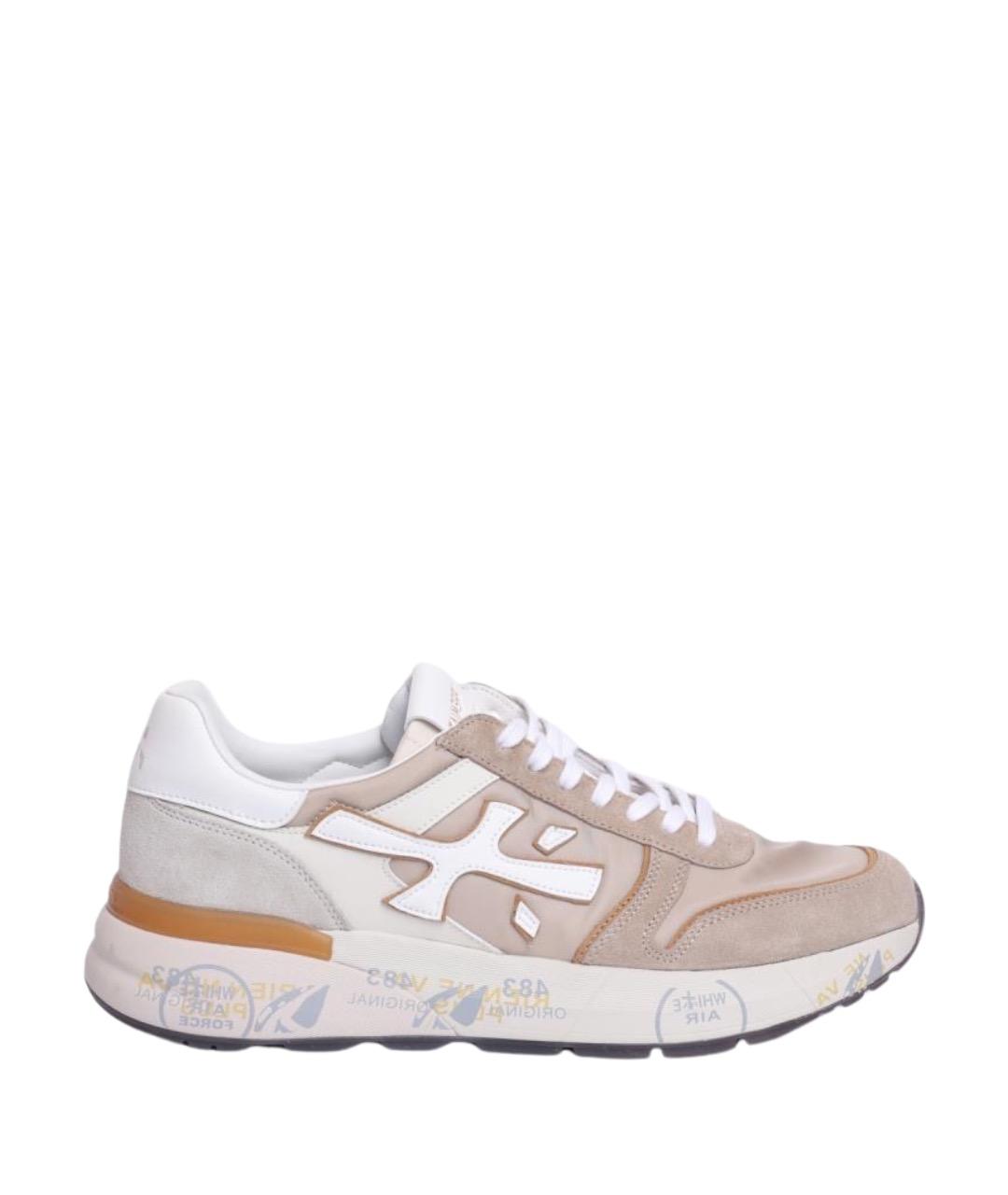 PREMIATA Бежевые низкие кроссовки / кеды, фото 1