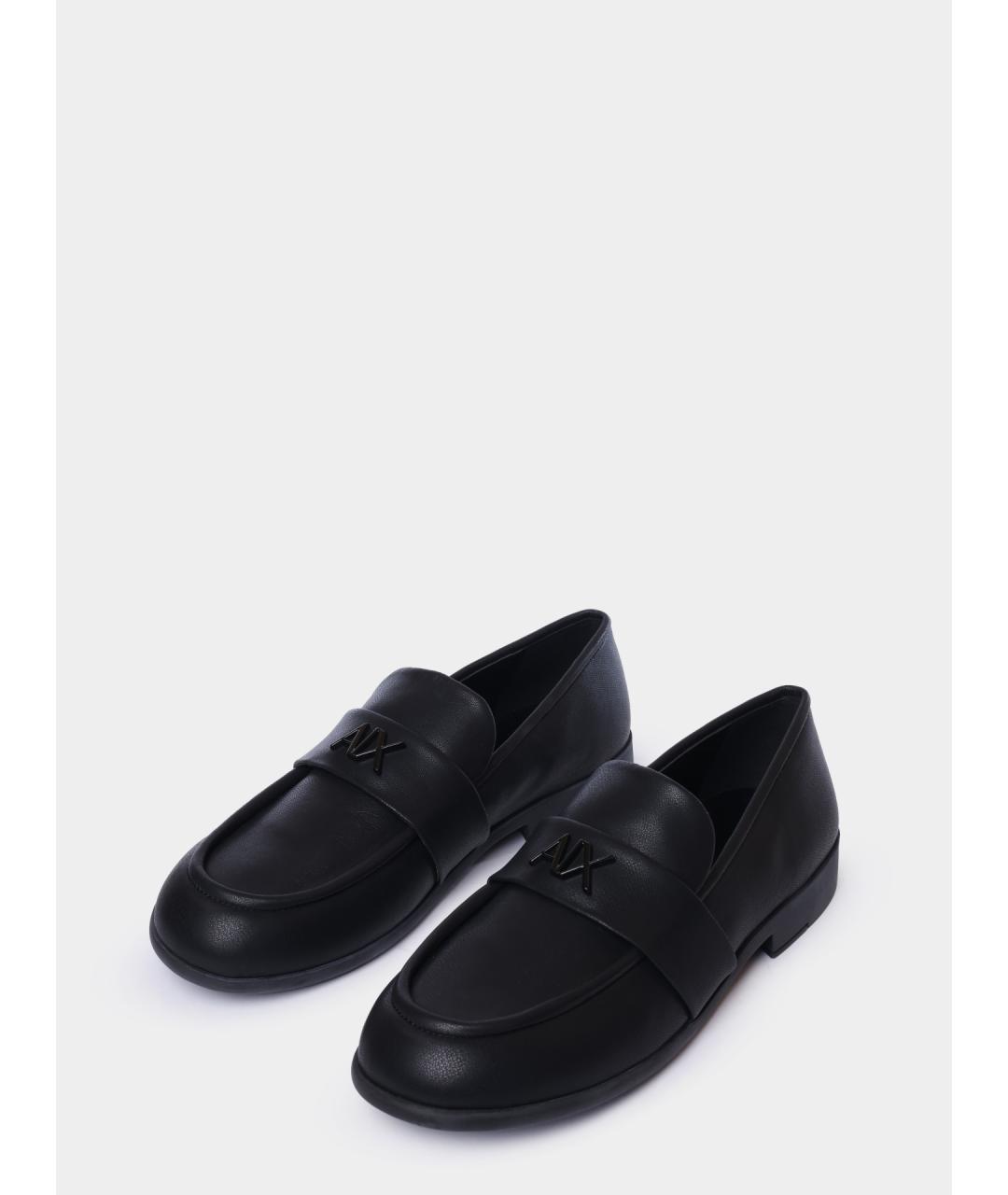 ARMANI EXCHANGE Черные лоферы из искусственной кожи, фото 2