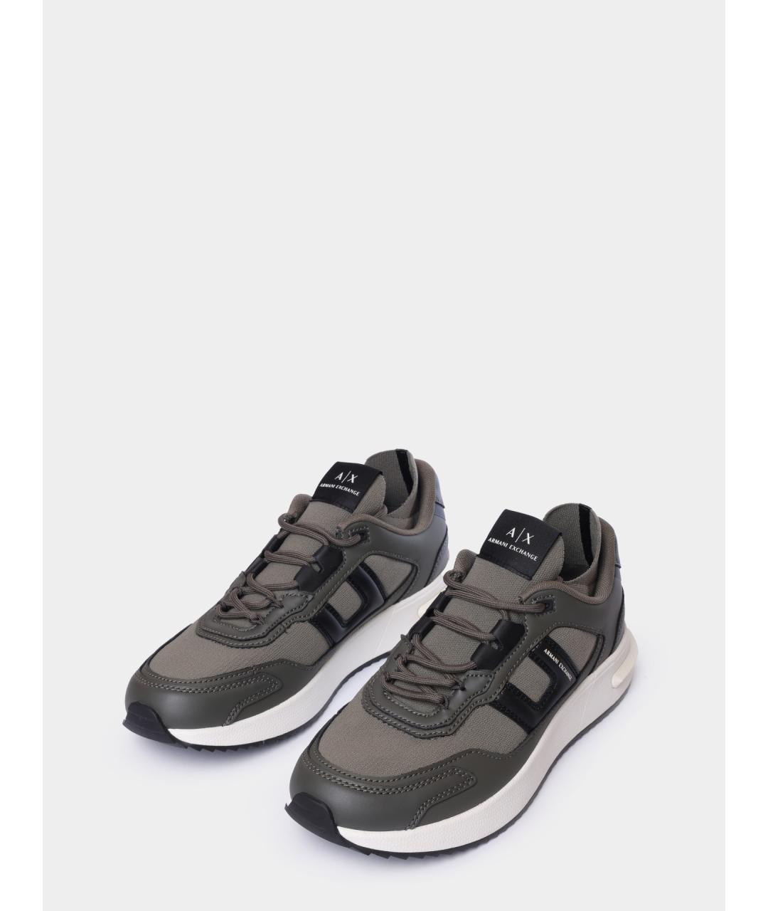 ARMANI EXCHANGE Хаки высокие кроссовки / кеды, фото 2