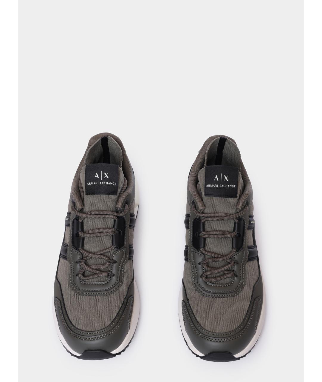 ARMANI EXCHANGE Хаки высокие кроссовки / кеды, фото 3