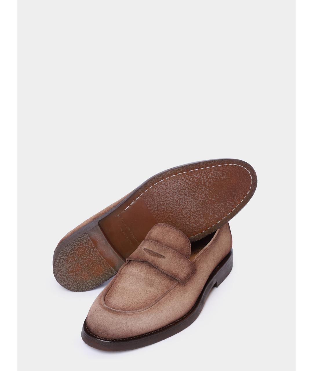 OFFICINE CREATIVE Коричневые замшевые лоферы, фото 4