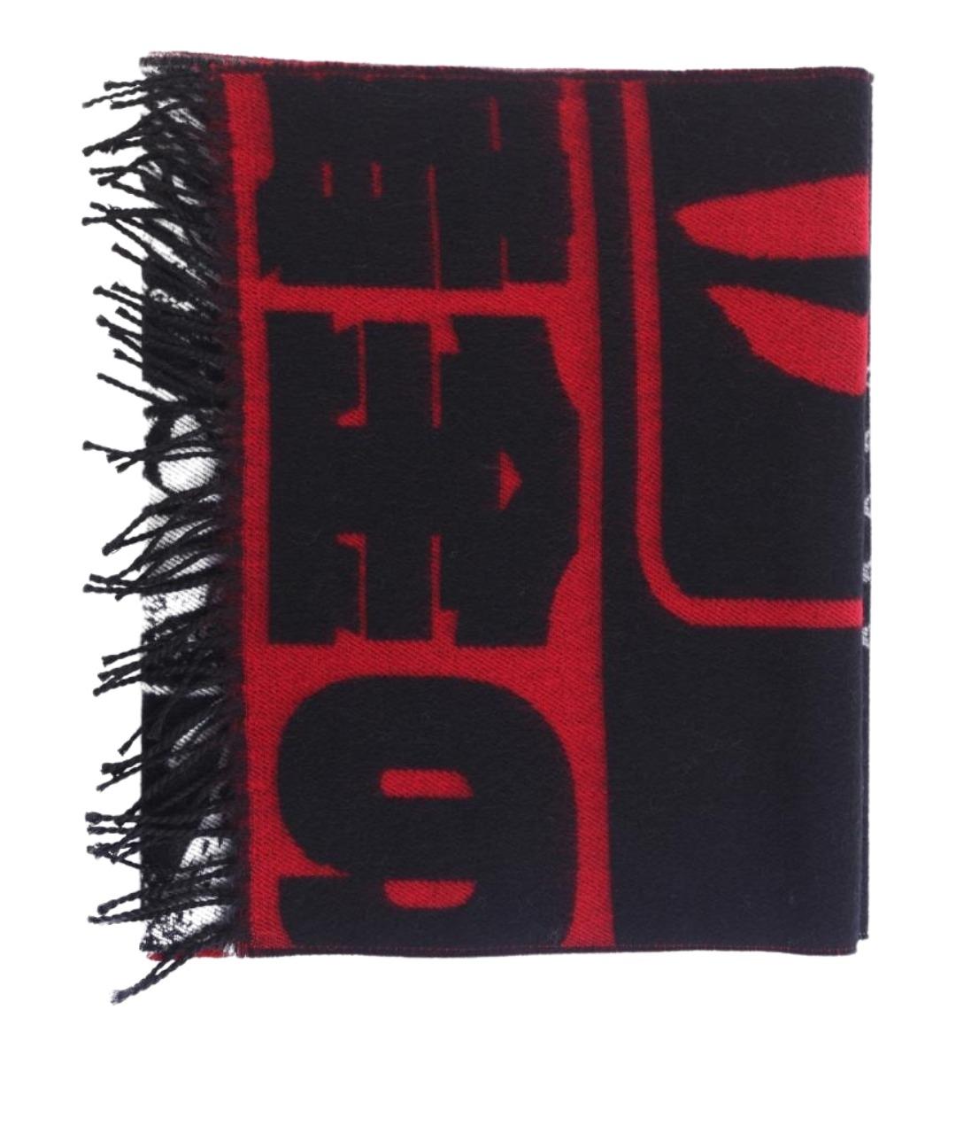 KENZO Черный шерстяной шарф, фото 1