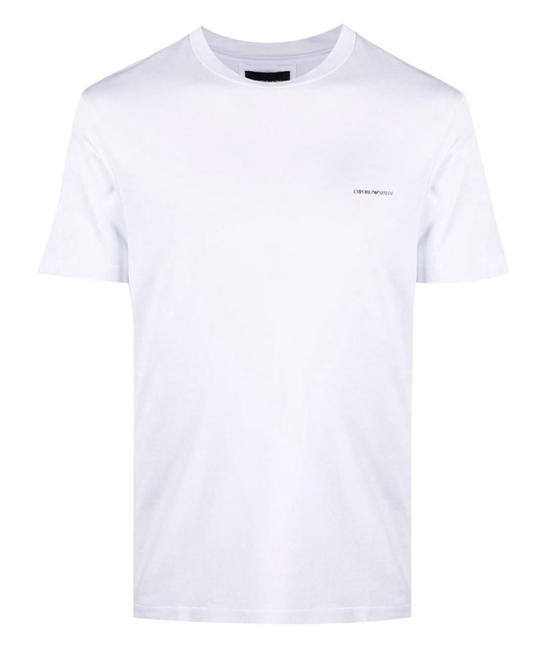 EMPORIO ARMANI Белая хлопковая футболка, фото 1