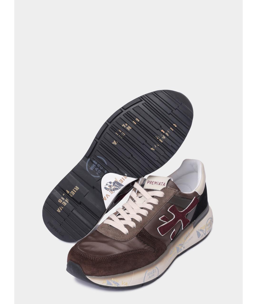 PREMIATA Коричневые низкие кроссовки / кеды, фото 5
