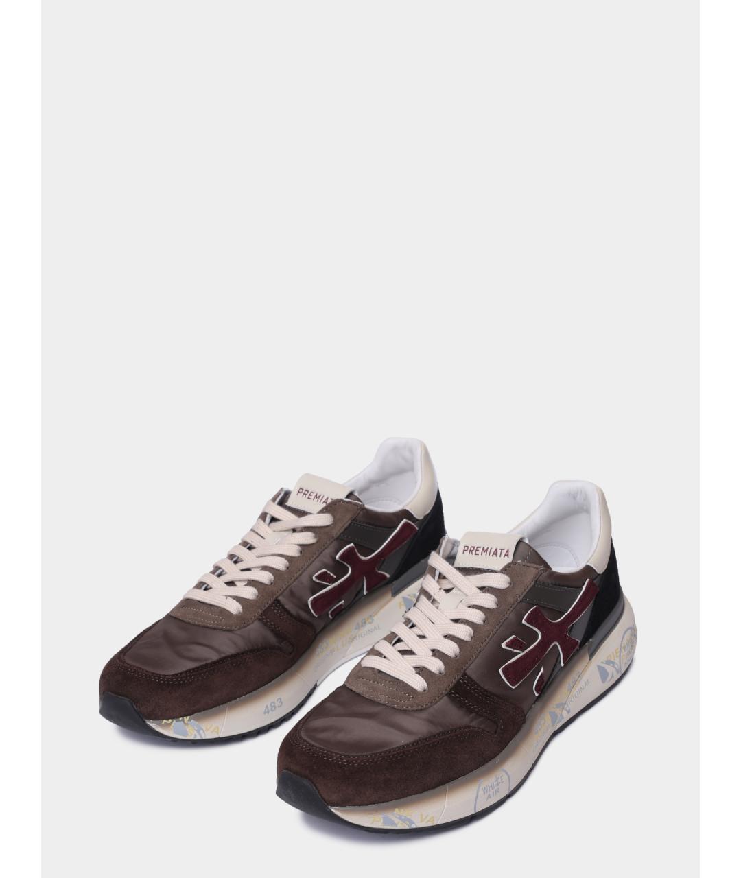 PREMIATA Коричневые низкие кроссовки / кеды, фото 3