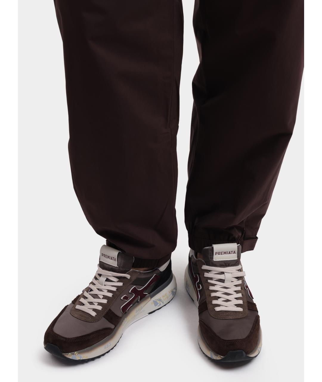 PREMIATA Коричневые низкие кроссовки / кеды, фото 2