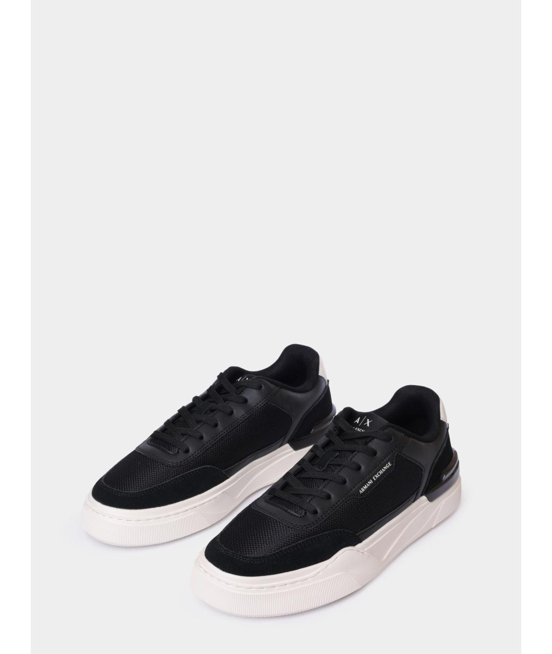 ARMANI EXCHANGE Черные низкие кроссовки / кеды, фото 2