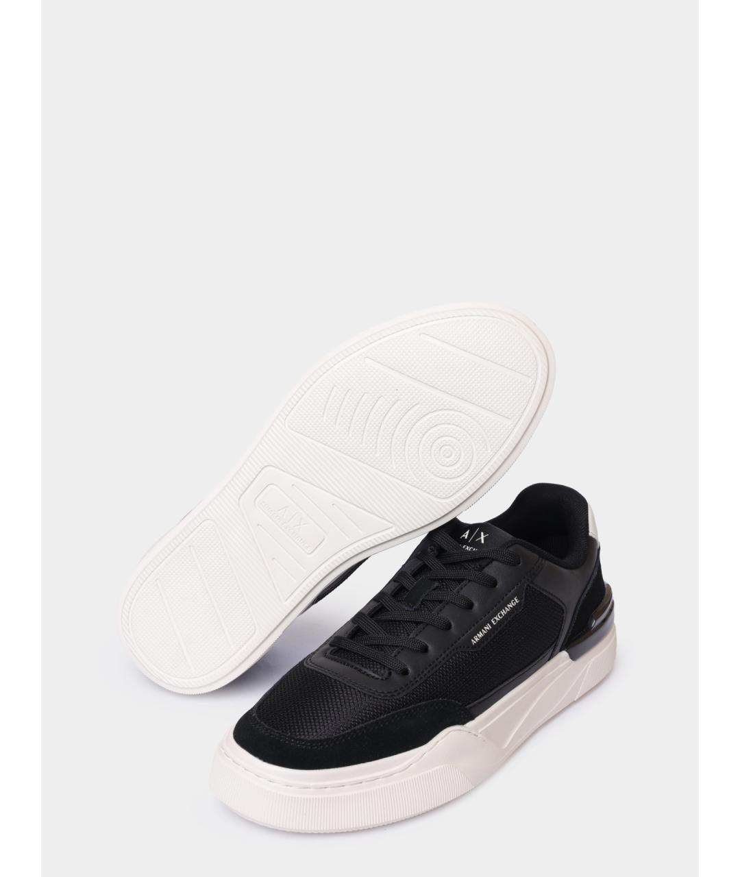 ARMANI EXCHANGE Черные низкие кроссовки / кеды, фото 4