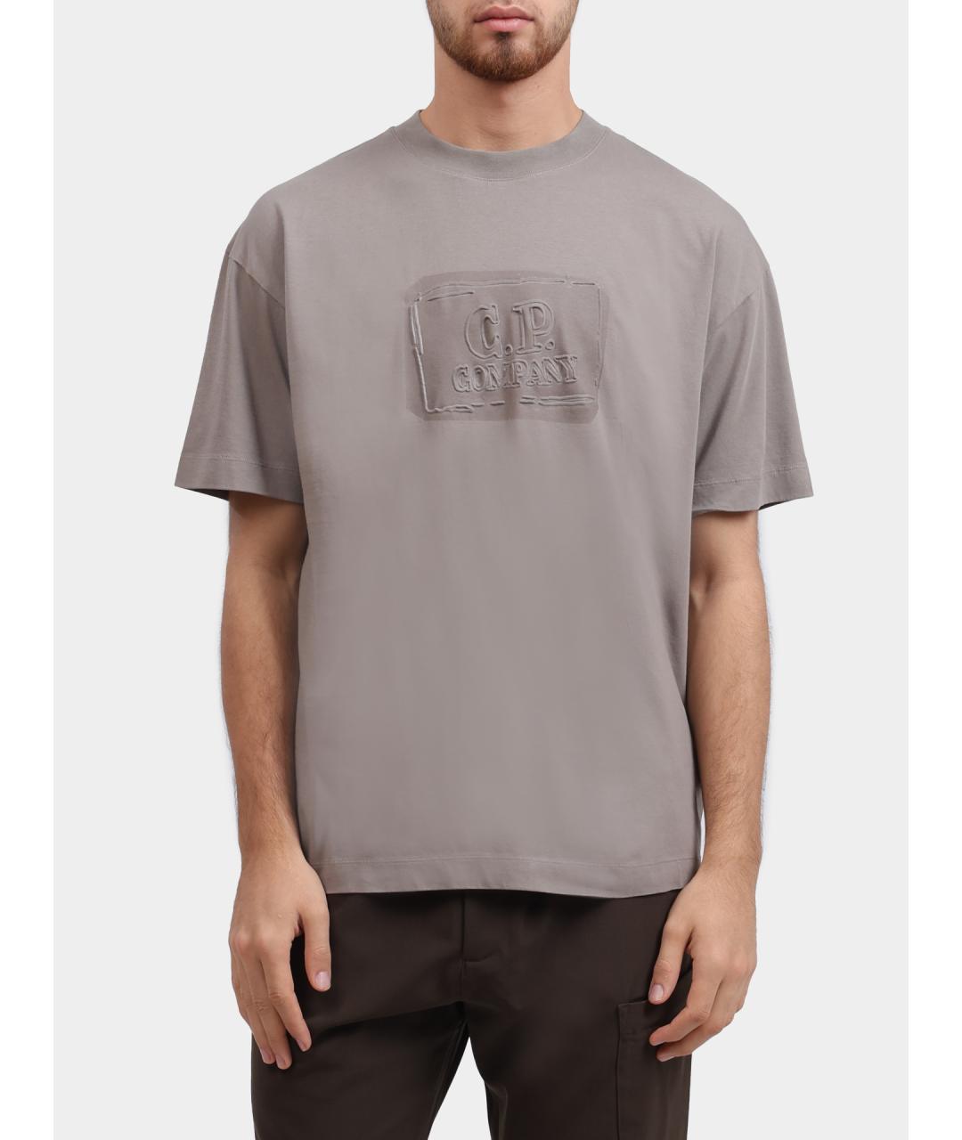 CP COMPANY Бежевая хлопковая футболка, фото 6