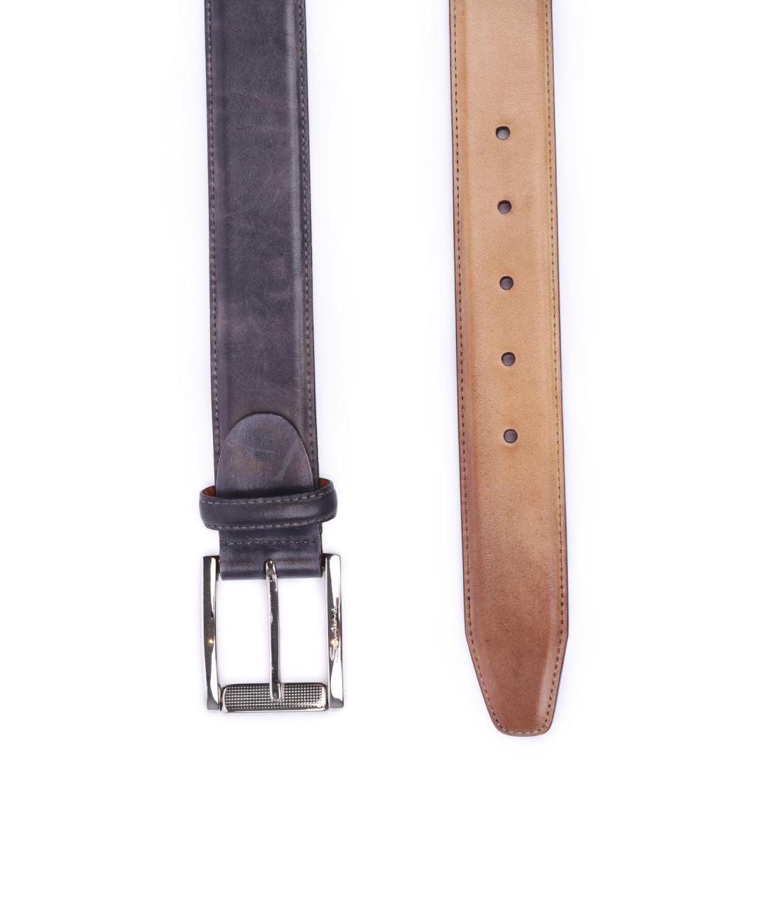 SANTONI Фиолетовый кожаный ремень, фото 2