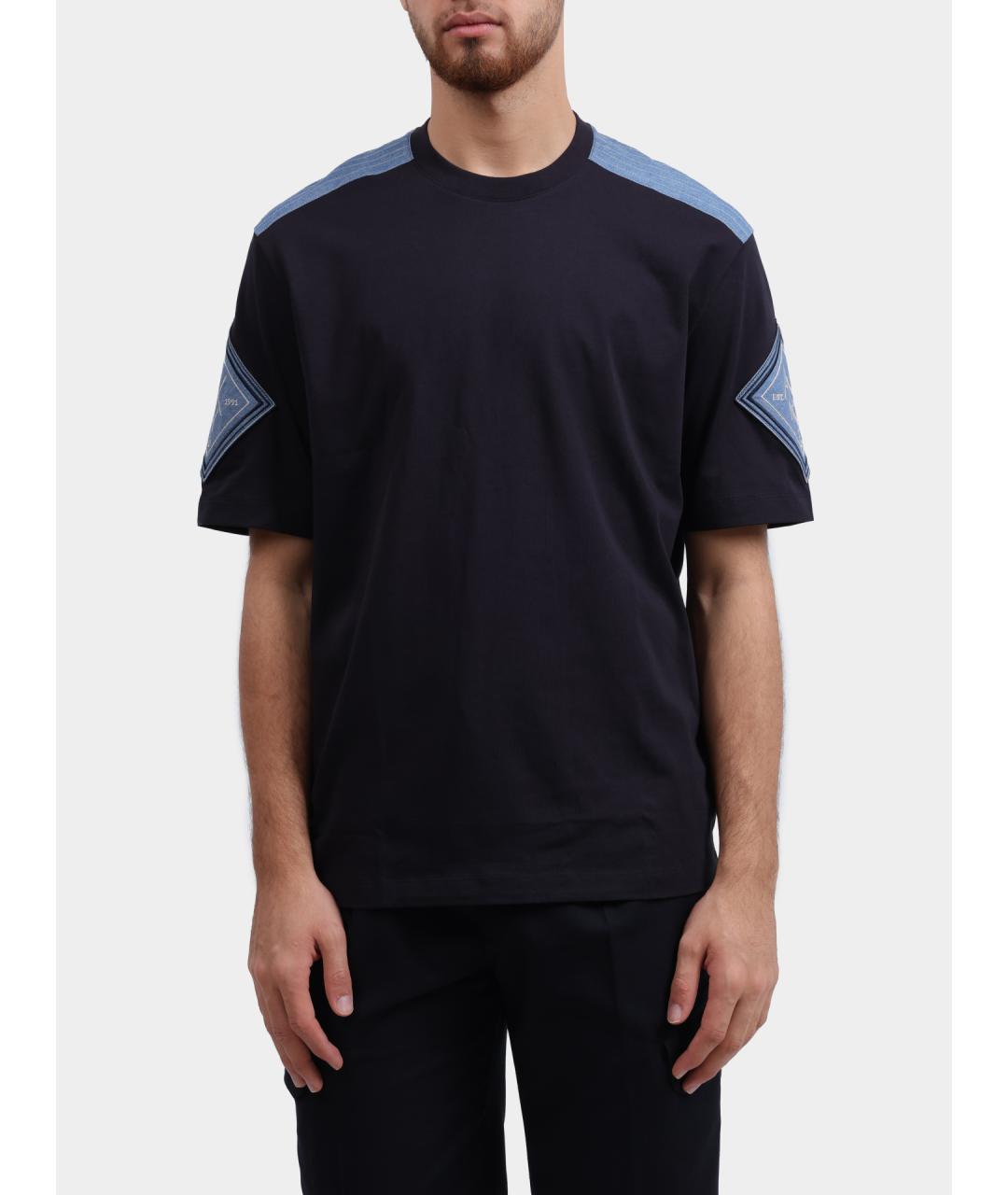 ARMANI EXCHANGE Синяя хлопковая футболка, фото 5