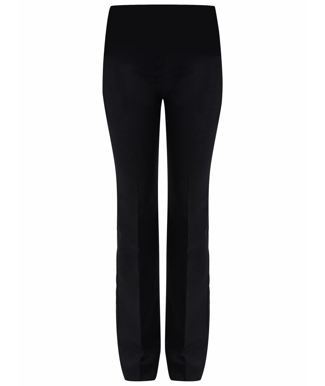 PINKO Черные полиэстеровые прямые брюки, фото 1