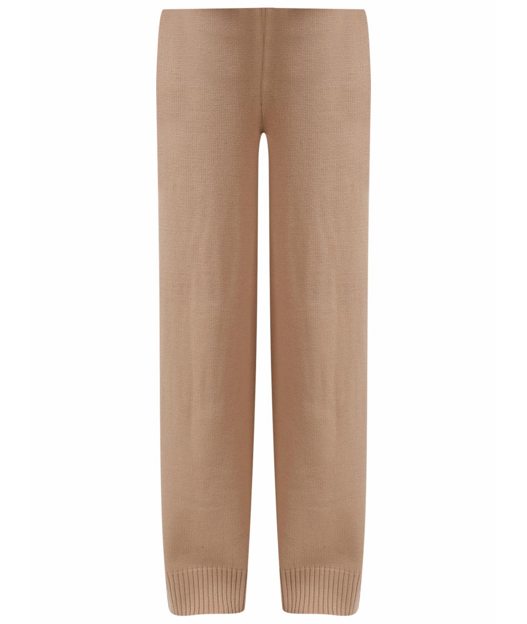 ARMANI EXCHANGE Бежевые шерстяные прямые брюки, фото 1