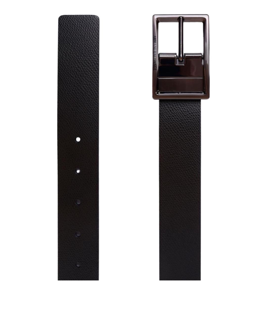 ARMANI EXCHANGE Черный кожаный ремень, фото 1