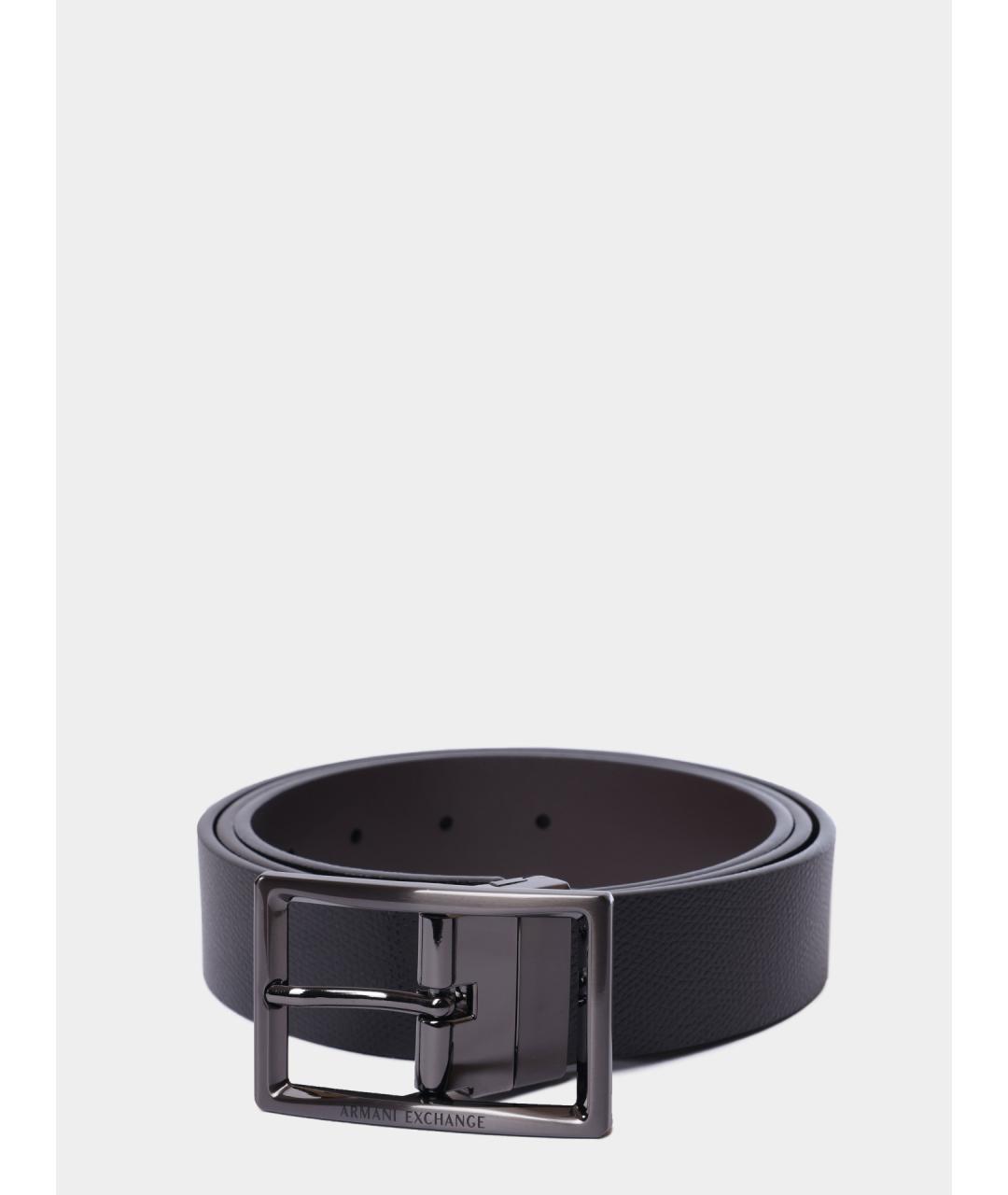 ARMANI EXCHANGE Черный кожаный ремень, фото 2