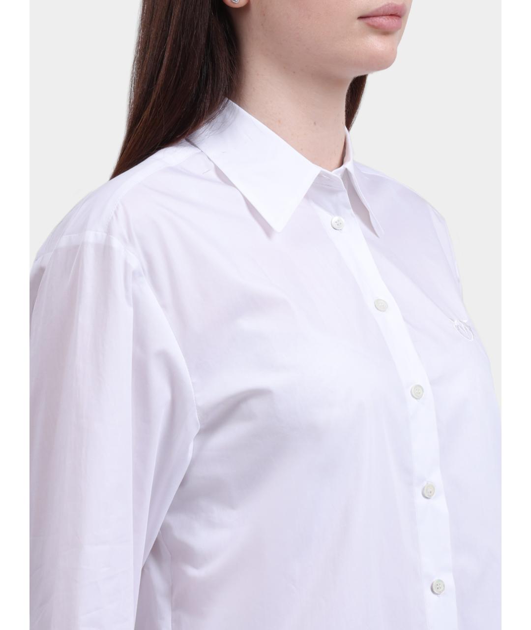 PINKO Белая хлопковая рубашка, фото 4