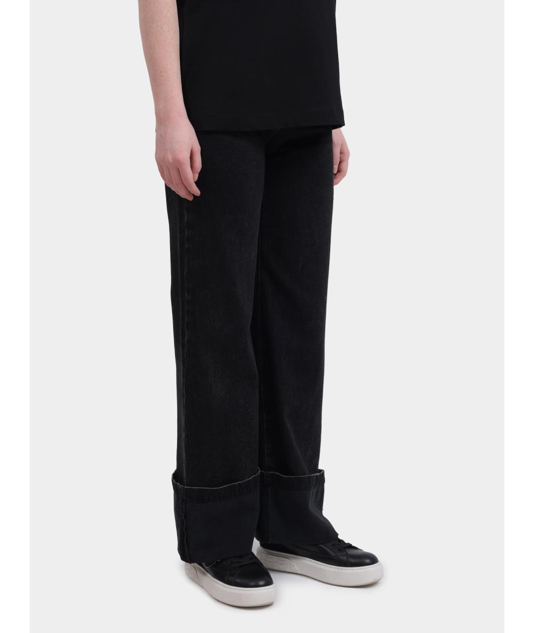 PINKO Черные хлопковые прямые джинсы, фото 2