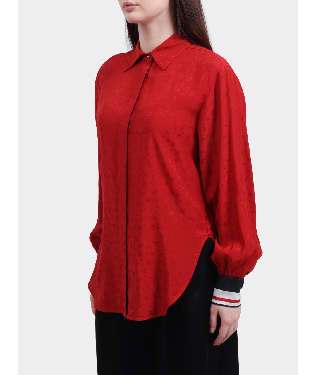 PINKO Красная вискозная рубашка, фото 3